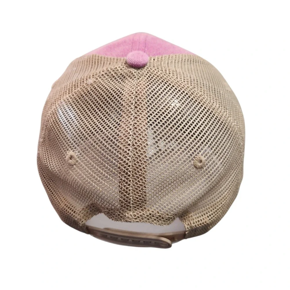906 Hunting Club Riley Pink‎ Washed Mesh Trucker Hat Men's Snapback